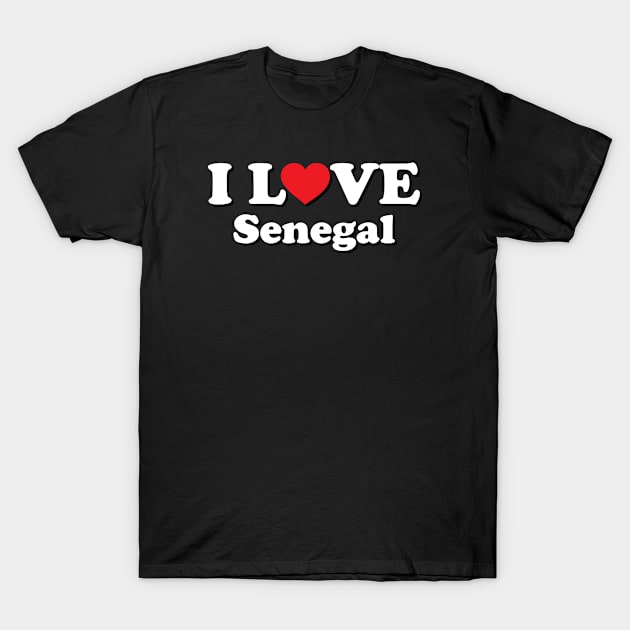 I Love Senegal T-Shirt by Ericokore